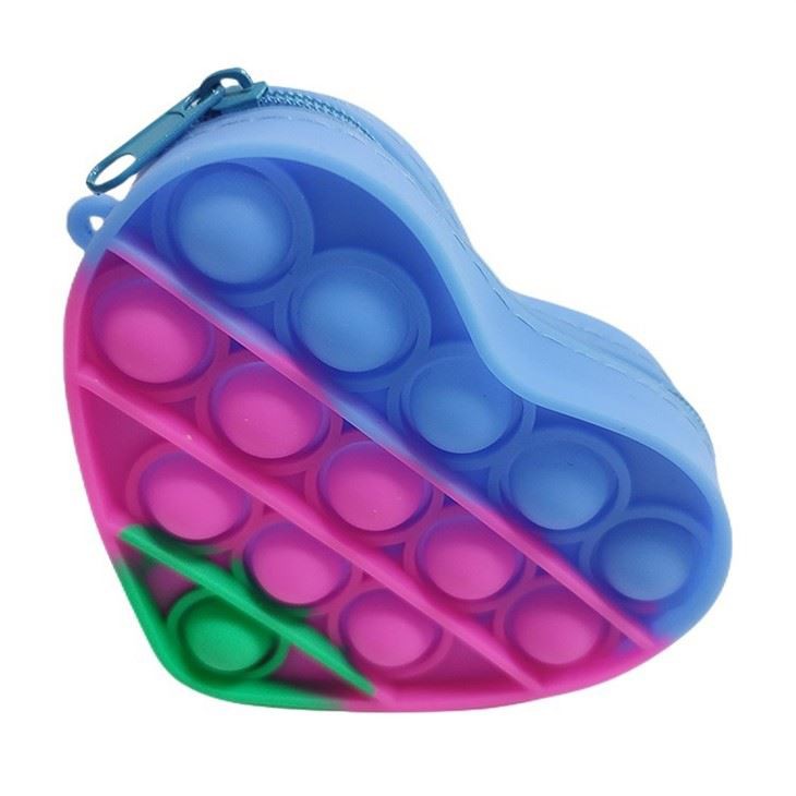 Silicone Fidget Sensory Toy Heart Coin Purse